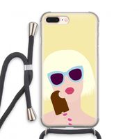 Ice cream: iPhone 8 Plus Transparant Hoesje met koord