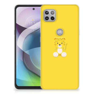 Motorola Moto G 5G Telefoonhoesje met Naam Baby Leopard Motorola Moto G 5G Telefoonhoesje met Naam Baby Leopard