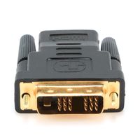 Gembird A-HDMI-DVI-2 tussenstuk voor kabels Zwart - thumbnail