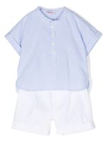 Il Gufo ensemble short à rayures - Bleu