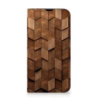 Book Wallet Case voor iPhone 13 Pro Wooden Cubes - thumbnail