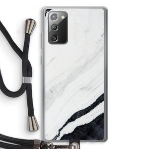 Elegante marmer: Samsung Galaxy Note 20 / Note 20 5G Transparant Hoesje met koord