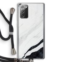 Elegante marmer: Samsung Galaxy Note 20 / Note 20 5G Transparant Hoesje met koord