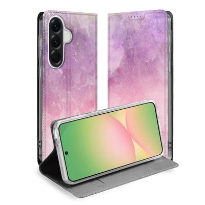 Book Wallet Case Samsung Galaxy A57 Pink Purple Paint