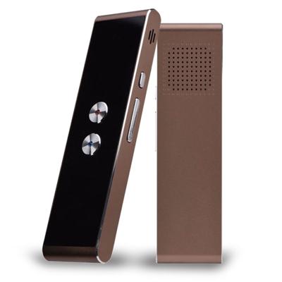 Draagbare Smart Voice Translator upgrade versie voor het leren van reizen zakelijke vergadering 3 in 1 stem tekst foto taal vertaler (bruin)