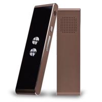 Draagbare Smart Voice Translator upgrade versie voor het leren van reizen zakelijke vergadering 3 in 1 stem tekst foto taal vertaler (bruin)