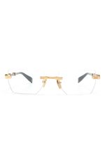 Balmain Eyewear lunettes de vue Pierre à monture rectangulaire - Or - thumbnail