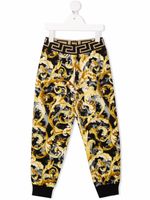 Versace Kids pantalon de jogging à imprimé baroque - Noir - thumbnail