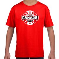 Have fear Canada is here / Canada supporter t-shirt rood voor kids - thumbnail