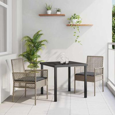 Tuinstoel 2 pcs Grijs 53 x 60 x 85cm poly rattan