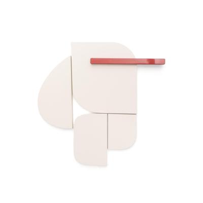 Kave Home Wandpaneel 'Danei' 65 x 60cm, kleur Wit/Rood