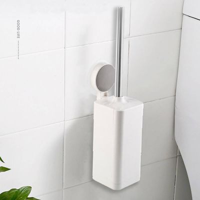 WC borstel met houder hangend - Toiletborstel in houder met zuignap -