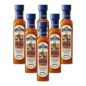 Encona - West Indian Papaya Hot Pepper Sauce - 6x 142ml