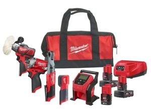 Milwaukee M12 FPP5A-423B M12 powerpack 5-kit (M12FIWF12, FIR12, BI, BPS, CML, 2 x 4,0, 1 x 2,0 Ah)  4933492514