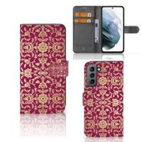 Wallet Case Samsung Galaxy S21 FE Barok Pink Wallet Case Samsung Galaxy S21 FE Barok Pink