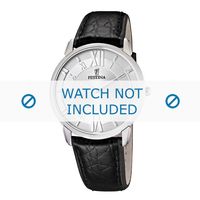 Horlogeband Festina F6813-1 Croco leder Zwart 21mm