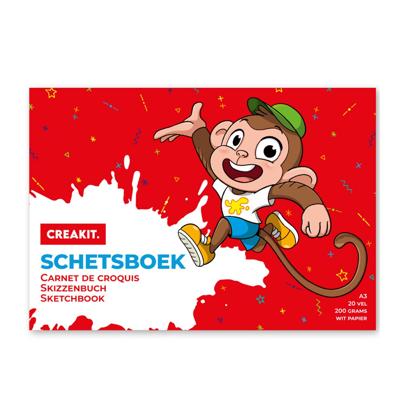 Schetsboek A3 papier - 20 vellen - Tekenboeken A3 papier - groot formaat - Tekeningen maken