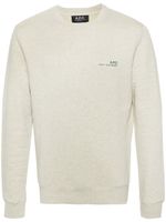 A.P.C. sweat chiné à logo imprimé - Vert