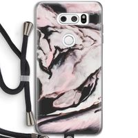 Roze stroom: LG V30 Transparant Hoesje met koord