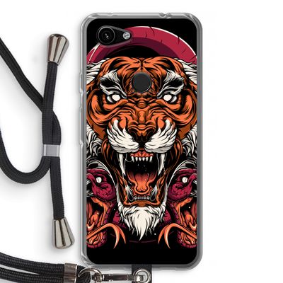 Tiger and Rattlesnakes: Pixel 3a Transparant Hoesje met koord