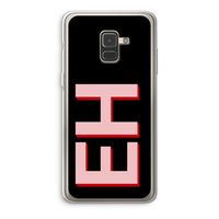 Monogram: Samsung Galaxy A8 (2018) Transparant Hoesje