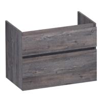 Brauer Delight - Onderkast - 80 cm - met 2 Softclose Lades Greeploos en 1 Sifon Uitsparing - Driftwood
