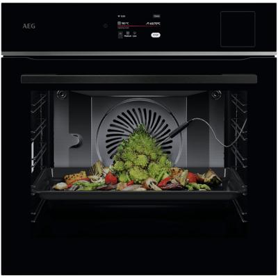 AEGTP8SB73FAB Inbouw combi stoomoven Zwart