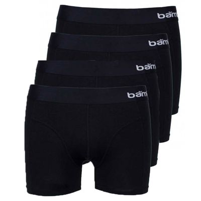 Apollo Bamboe boxershorts 4-pack zwart