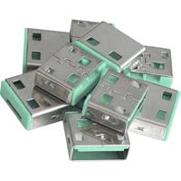 LINDY USB-A-poortslot USB-Lock Set van 10 stuks Groen Zonder sleutel 40461