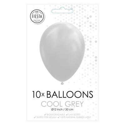 Globos Ballonnen cool grijs, 30cm, 10st.