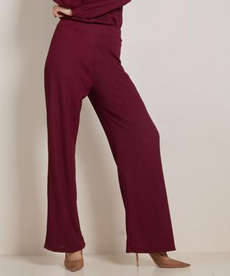wide fit broek met structuur