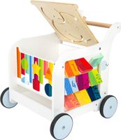 Small Foot Houten Baby Loopwagen Bloemen - thumbnail