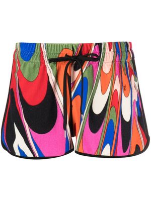 PUCCI short imprimé à lien de resserrage - Bleu