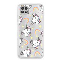 Rainbow Unicorn: Samsung Galaxy A22 4G Transparant Hoesje