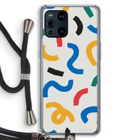 Illustratieve pop 2: Oppo Find X3 Transparant Hoesje met koord