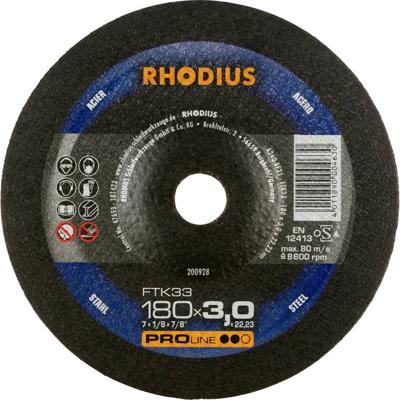 Rhodius 200928 Doorslijpschijf gebogen 180 mm 1 stuk(s) Staal