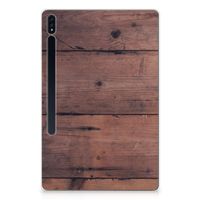 Samsung Galaxy Tab S7 Plus | S8 Plus Silicone Tablet Hoes Old Wood