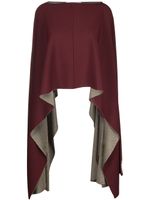 Valentino Garavani poncho drapé à longueur crop - Rouge Valentino Garavani poncho drapé à longueur crop - Rouge