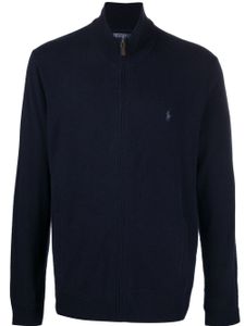 Polo Ralph Lauren cardigan zippé à logo brodé - Bleu