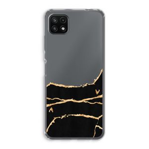 Gouden marmer: Samsung Galaxy A22 5G Transparant Hoesje
