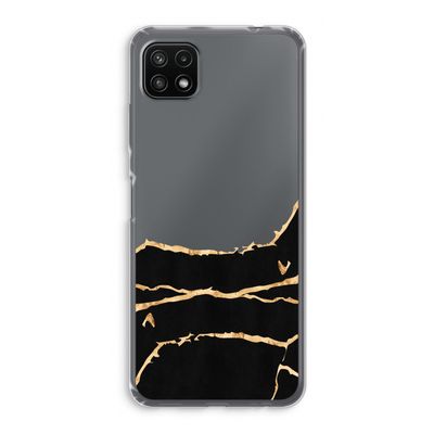 Gouden marmer: Samsung Galaxy A22 5G Transparant Hoesje