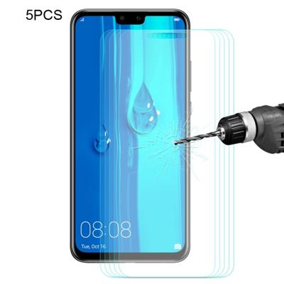 5 pc's ENKAY Hat-Prins 0 26 mm 9H 2.5D gebogen rand gehard glas Film voor Huawei Y9 (2019) / genieten van 9 +
