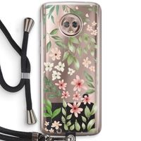 Botanical sweet flower heaven: Motorola Moto G6 Transparant Hoesje met koord