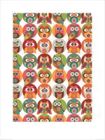 Kunstdruk Valentina Ramos - Owls Family 60x80cm