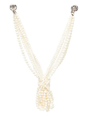 Giorgio Armani Pre-Owned collier à design noué (années 2000) - Blanc