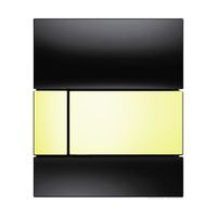 Urinoir Bedieningsplaat TECE Square Glas Zwart 10,4x12,4 cm (met gouden toetsen) - thumbnail