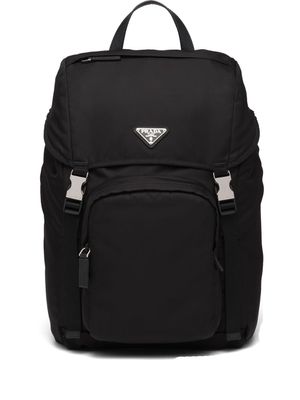 Prada sac à dos à plaque logo - Noir