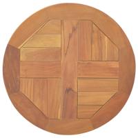 Tafelblad rond 2,5 cm 40 cm massief teakhout