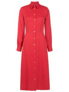 Gloria Coelho robe-chemise mi-longue à manches raglan - Rouge