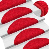 VidaXL Trapmatten 10 st 56x17x3 cm rood